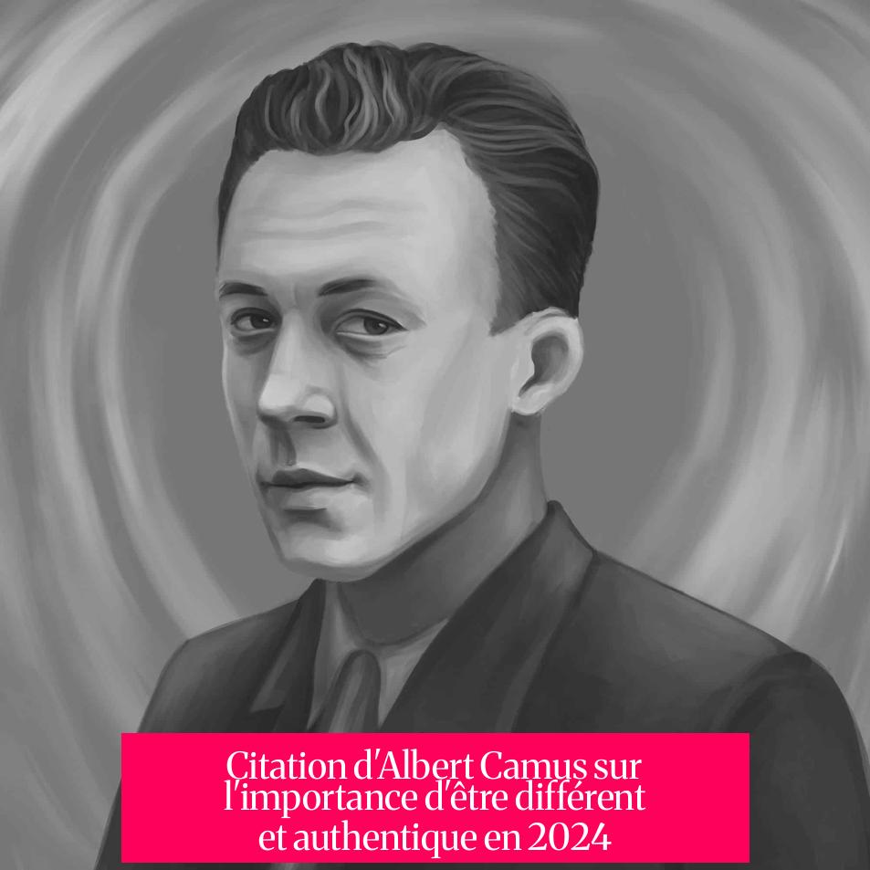 Citation d'Albert Camus sur l'importance d'être différent et authentique en 2024