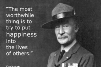 Citation et portée du message d'adieu de Robert Baden-Powell : un legs de simplicité et de bonheur
