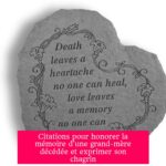 Citations pour honorer la mémoire d'une grand-mère décédée et exprimer son chagrin