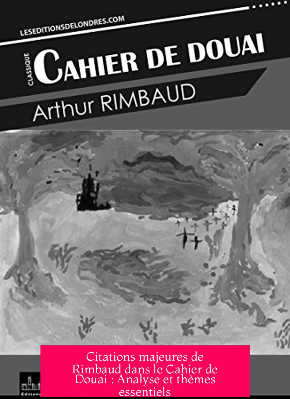 Citations majeures de Rimbaud dans le Cahier de Douai : Analyse et thèmes essentiels