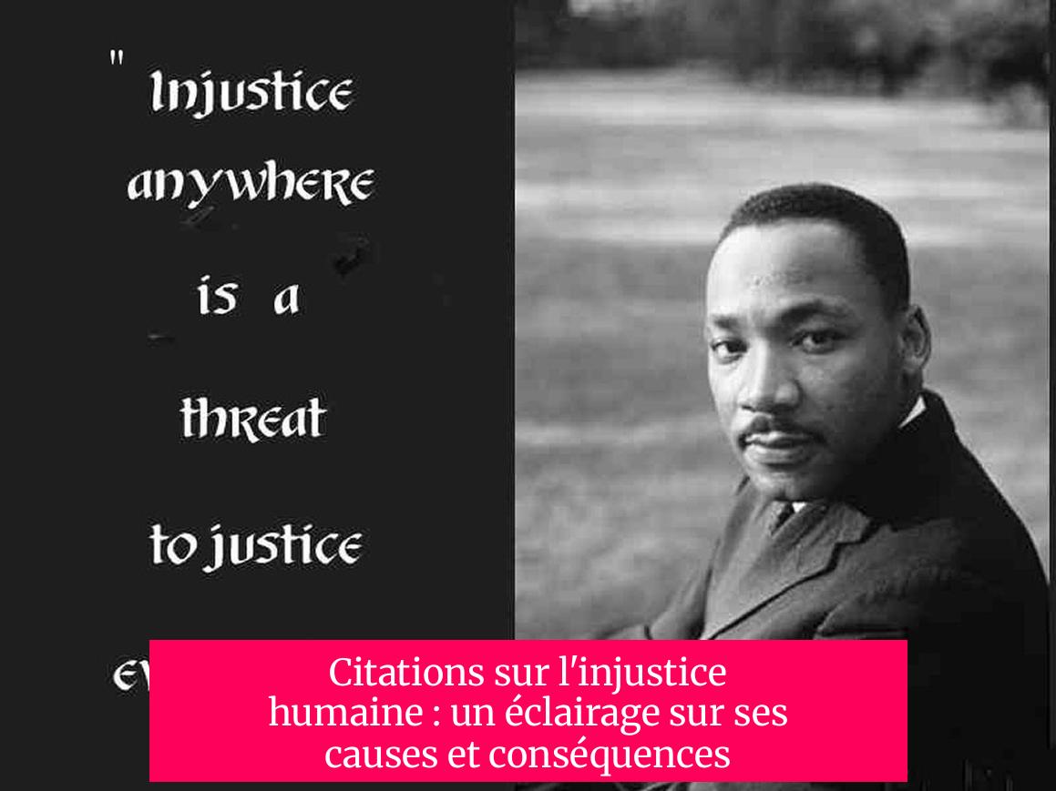 Citations sur l'injustice humaine : un éclairage sur ses causes et conséquences