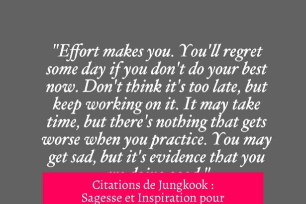 Citations de Jungkook : Sagesse et Inspiration pour Construire son Bonheur