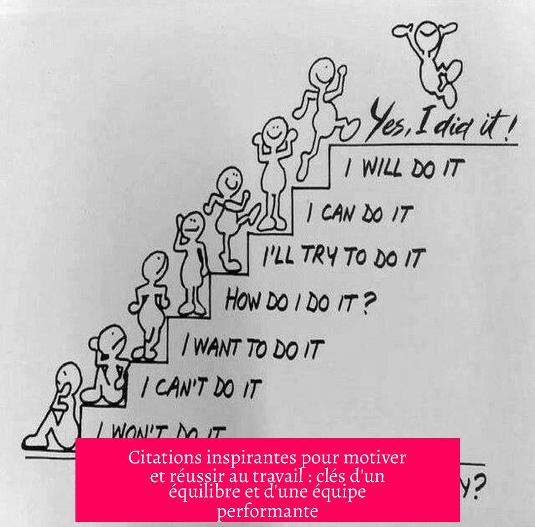 Citations inspirantes pour motiver et réussir au travail : clés d'un équilibre et d'une équipe performante