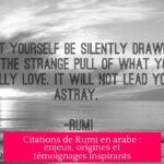 Citations de Rumi en arabe : enjeux, origines et témoignages inspirants