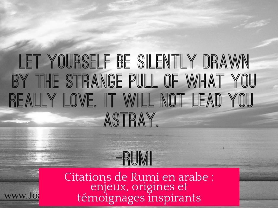 Citations de Rumi en arabe : enjeux, origines et témoignages inspirants