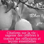 Citations sur la vie : sagesse des célèbres à travers des réflexions et leçons essentielles