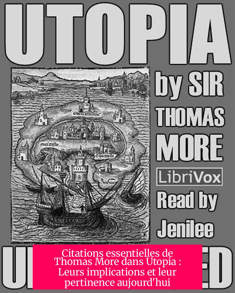 Citations essentielles de Thomas More dans Utopia : Leurs implications et leur pertinence aujourd'hui