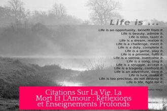 Citations Sur La Vie, La Mort Et L'Amour : Réflexions et Enseignements Profonds