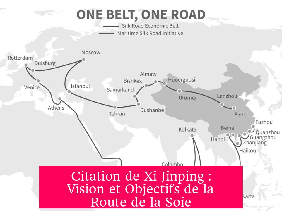 Citation de Xi Jinping : Vision et Objectifs de la Route de la Soie