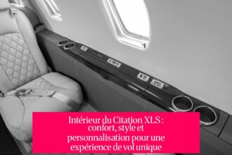 Intérieur du Citation XLS : confort, style et personnalisation pour une expérience de vol unique