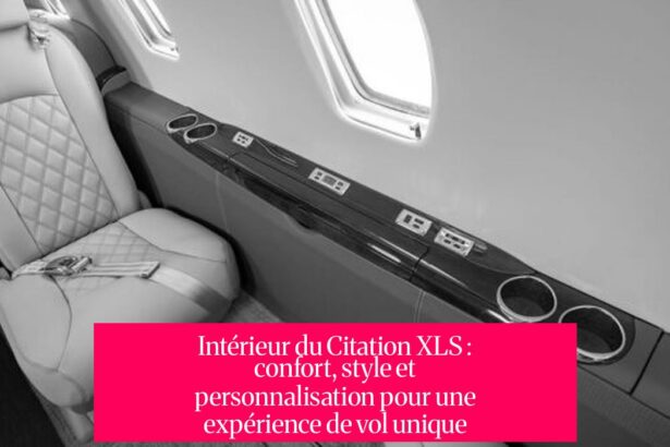 Intérieur du Citation XLS : confort, style et personnalisation pour une expérience de vol unique