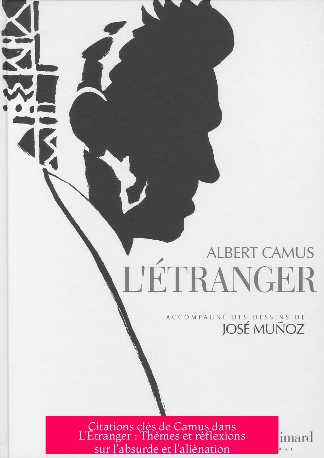 Citations clés de Camus dans L'Étranger : Thèmes et réflexions sur l'absurde et l'aliénation