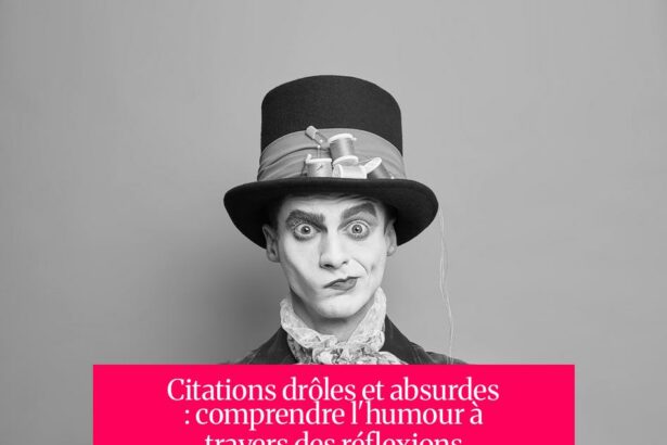Citations drôles et absurdes : comprendre l'humour à travers des réflexions loufoques