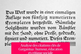 Analyse des citations clés de Gargantua : humour, éducation et critique sociale