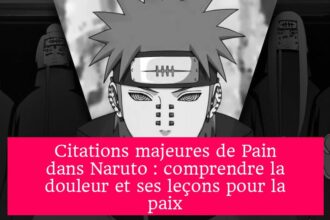 Citations majeures de Pain dans Naruto : comprendre la douleur et ses leçons pour la paix