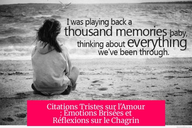 Citations Tristes sur l'Amour : Émotions Brisées et Réflexions sur le Chagrin