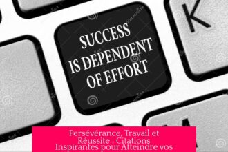 Persévérance, Travail et Réussite : Citations Inspirantes pour Atteindre vos Objectifs