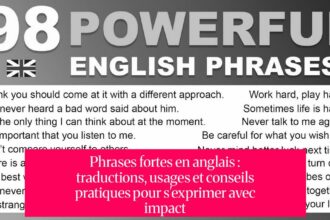 Phrases fortes en anglais : traductions, usages et conseils pratiques pour s'exprimer avec impact