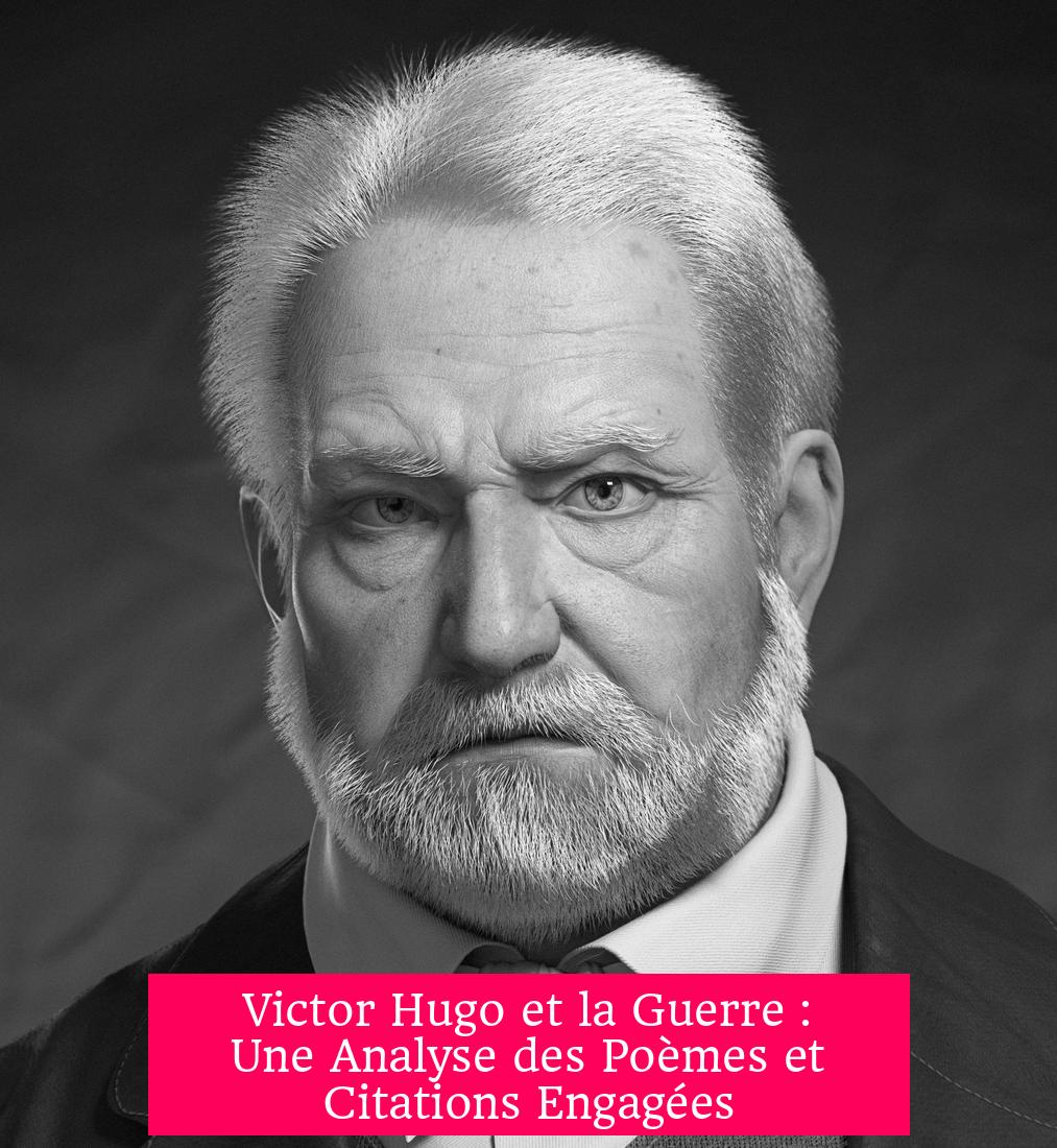 Victor Hugo et la Guerre : Une Analyse des Poèmes et Citations Engagées