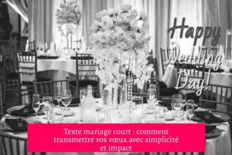 Texte mariage court : comment transmettre vos vœux avec simplicité et impact