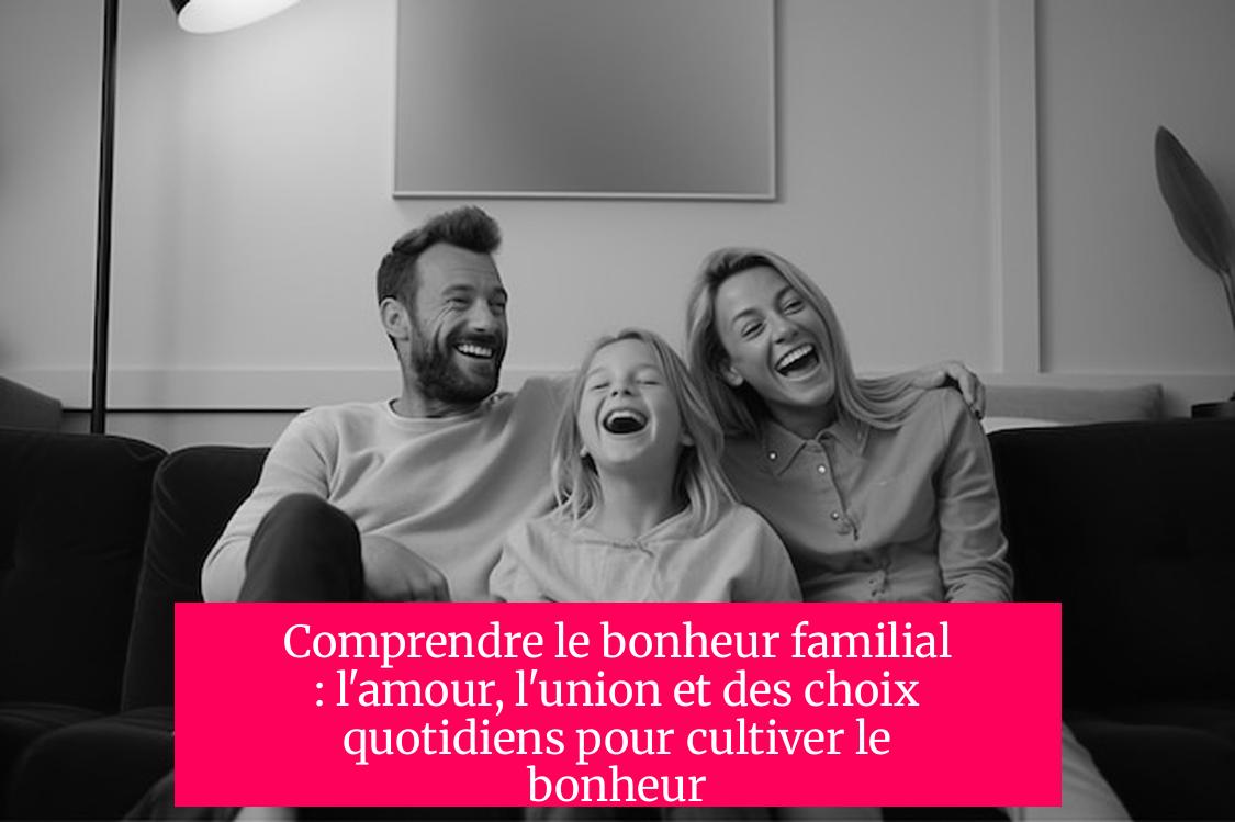 Comprendre le bonheur familial : l'amour, l'union et des choix quotidiens pour cultiver le bonheur