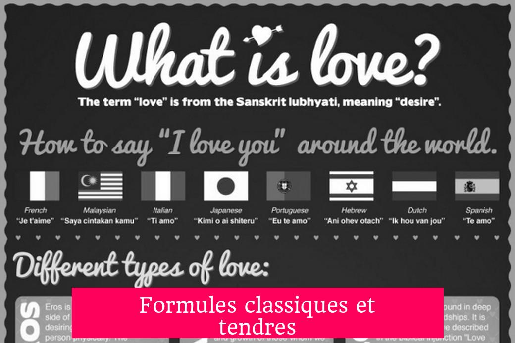 Formules classiques et tendres