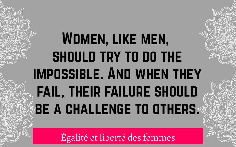 Égalité et liberté des femmes