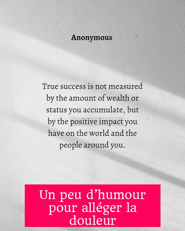 Un peu d’humour pour alléger la douleur