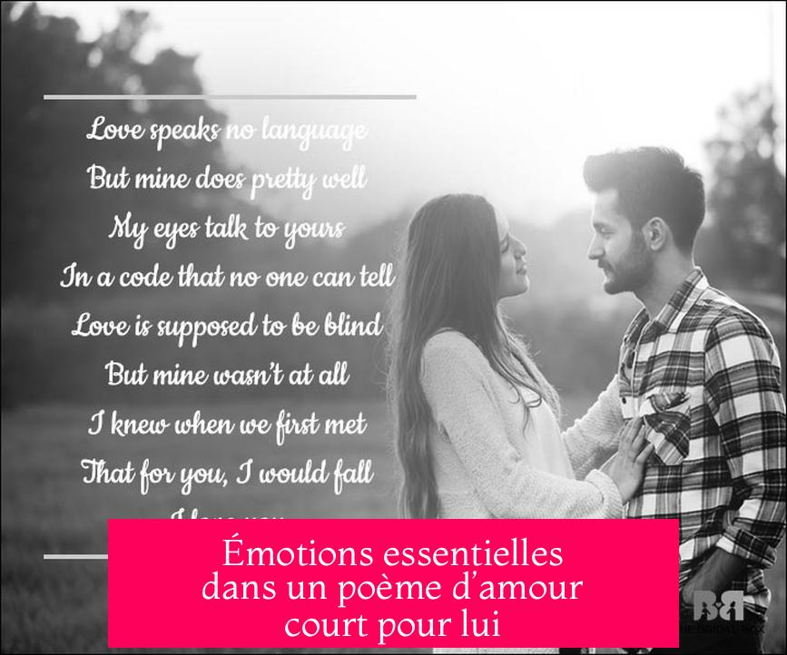 Émotions essentielles dans un poème d’amour court pour lui