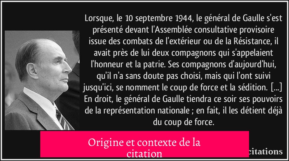 Origine et contexte de la citation