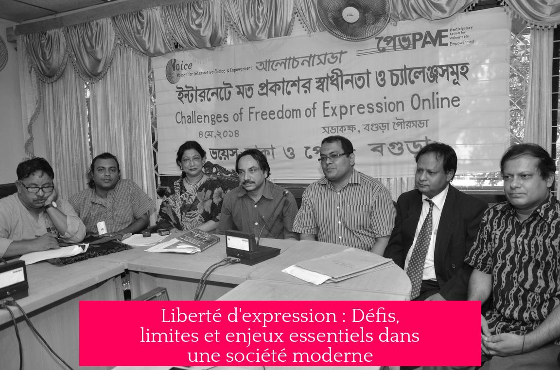 Liberté d'expression : Défis, limites et enjeux essentiels dans une société moderne