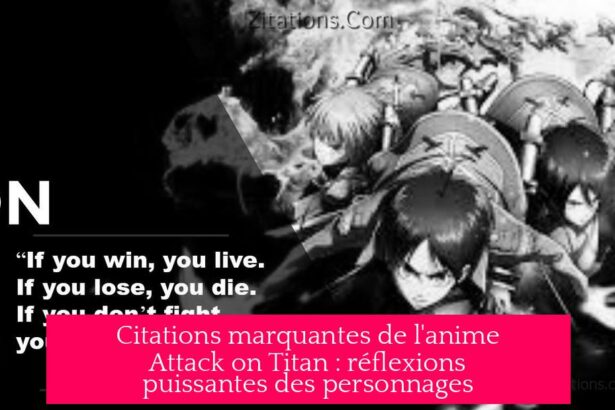 Citations marquantes de l'anime Attack on Titan : réflexions puissantes des personnages