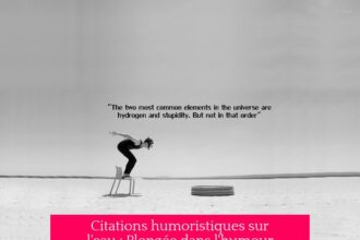 Citations humoristiques sur l'eau : Plongée dans l'humour aquatique et ses subtilités.