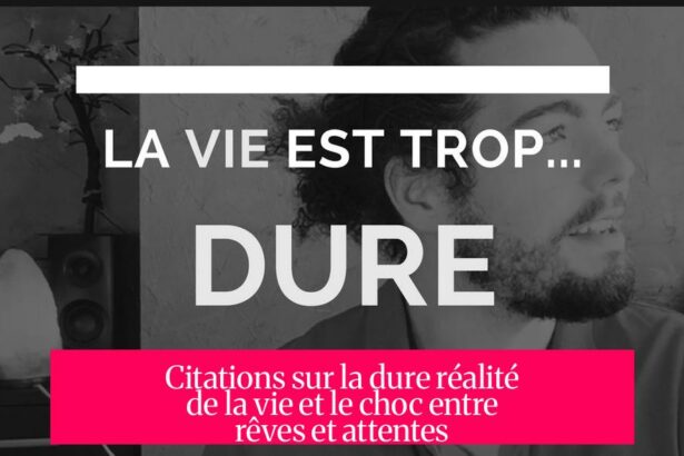 Citations sur la dure réalité de la vie et le choc entre rêves et attentes