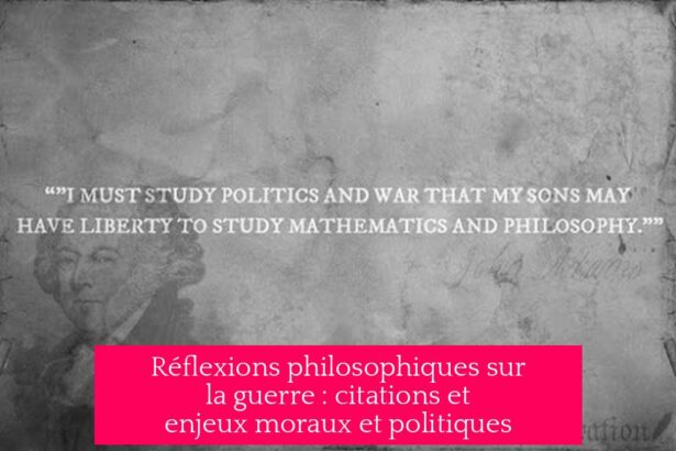 Réflexions philosophiques sur la guerre : citations et enjeux moraux et politiques
