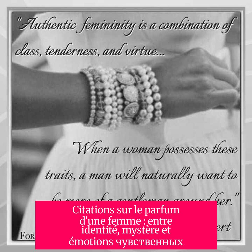 Citations sur le parfum d'une femme : entre identité, mystère et émotions чувственных