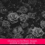 Citations sur les fleurs : beauté, symbole et messages de vie