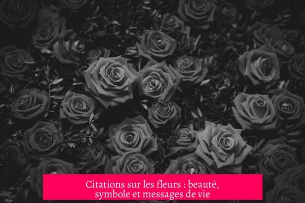 Citations sur les fleurs : beauté, symbole et messages de vie