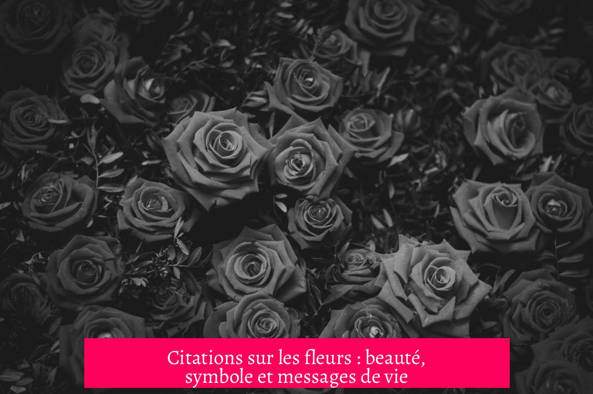 Citations sur les fleurs : beauté, symbole et messages de vie