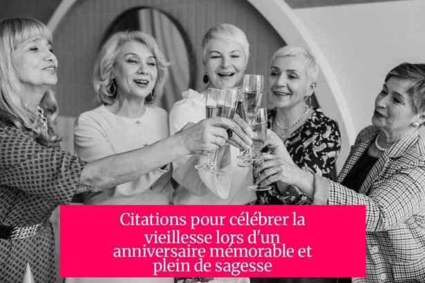 Citations pour célébrer la vieillesse lors d'un anniversaire mémorable et plein de sagesse