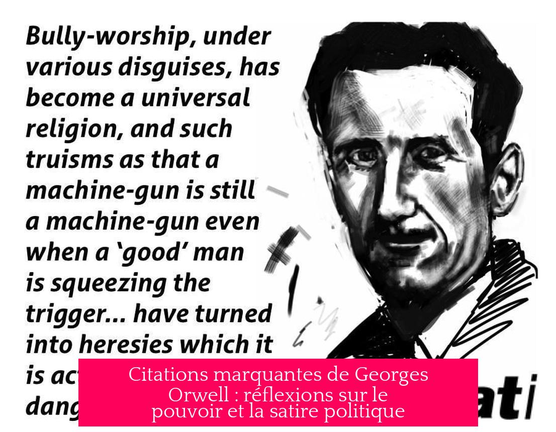 Citations marquantes de Georges Orwell : réflexions sur le pouvoir et la satire politique