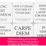 Citations latines sur le temps : Réflexions sur l'Écoulement et la Valeur du Moment Présent