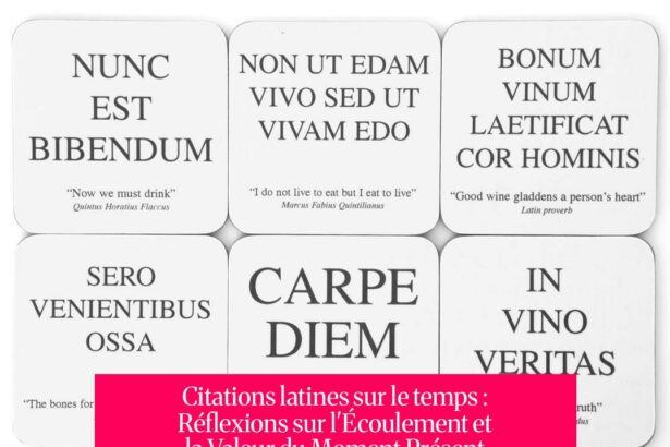 Citations latines sur le temps : Réflexions sur l'Écoulement et la Valeur du Moment Présent
