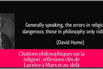 Citations philosophiques sur la religion : réflexions clés de Lucrèce à Marx et au-delà