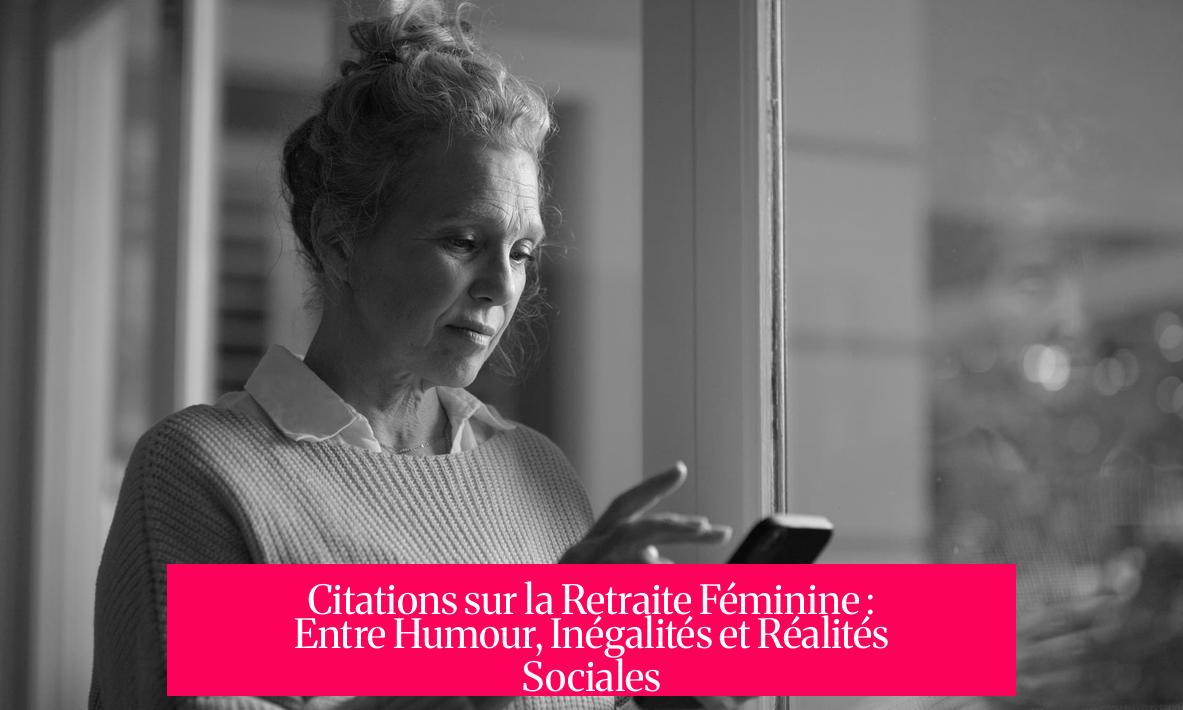 Citations sur la Retraite Féminine : Entre Humour, Inégalités et Réalités Sociales