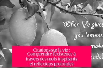 Citations sur la vie : Comprendre l'existence à travers des mots inspirants et réflexions profondes