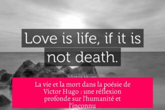 La vie et la mort dans la poésie de Victor Hugo : une réflexion profonde sur l'humanité et l'inconnu
