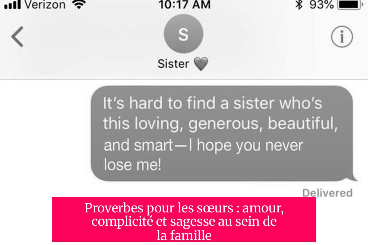 Proverbes pour les sœurs : amour, complicité et sagesse au sein de la famille