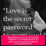 Proverbes sur la vie et l'amour : Sagesse et enseignements du cœur sur l'amour véritable et la vie quotidienne