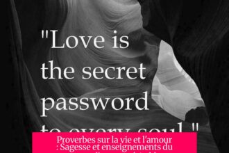 Proverbes sur la vie et l'amour : Sagesse et enseignements du cœur sur l'amour véritable et la vie quotidienne